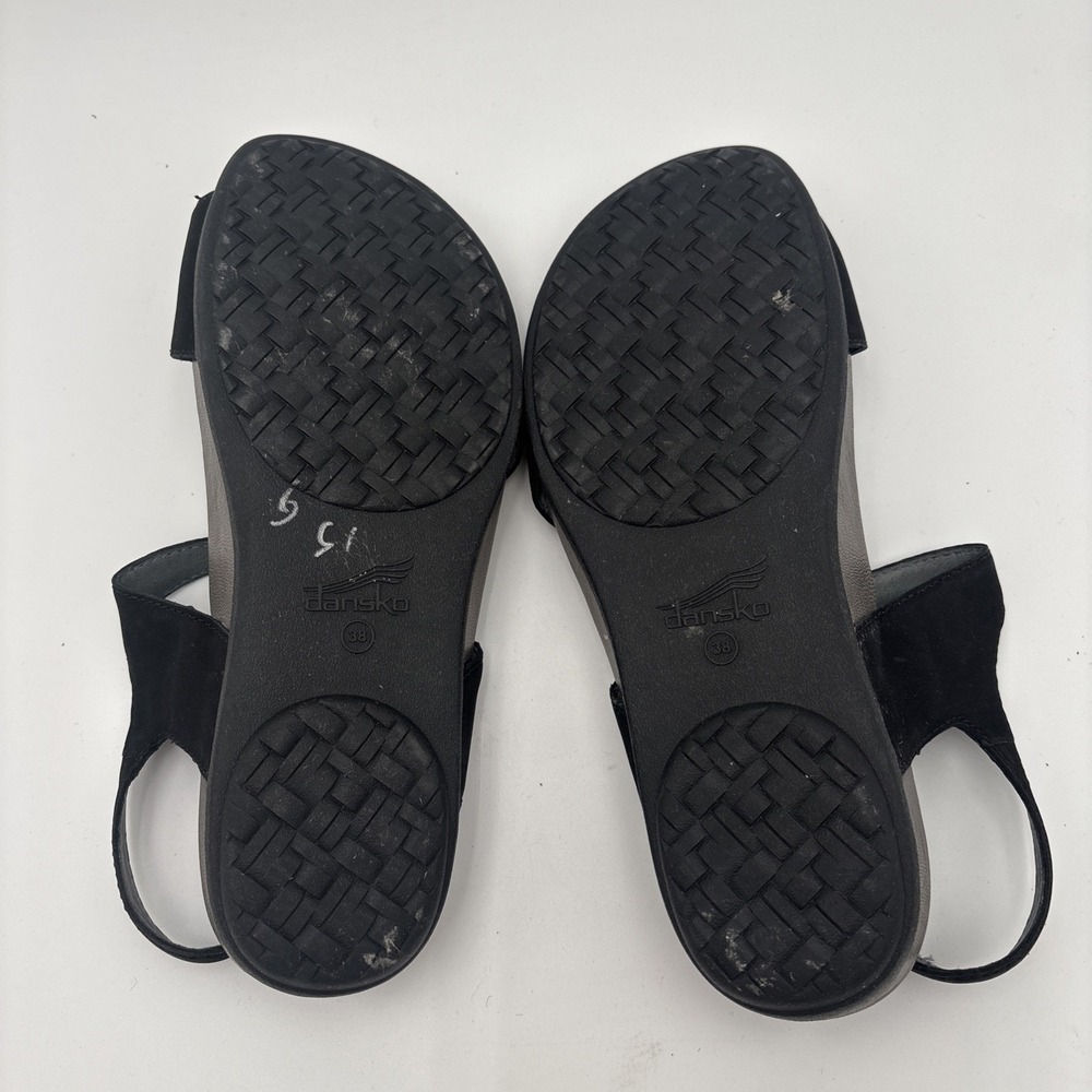 Dansko Sandals Womens Tricia Milled Burnished Wedge Black Comfort 38 - Picture 11 of 14